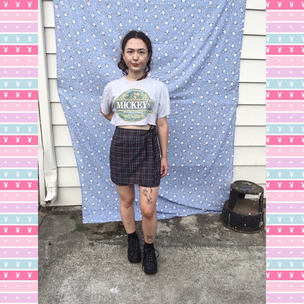 90S PLAID SKORT